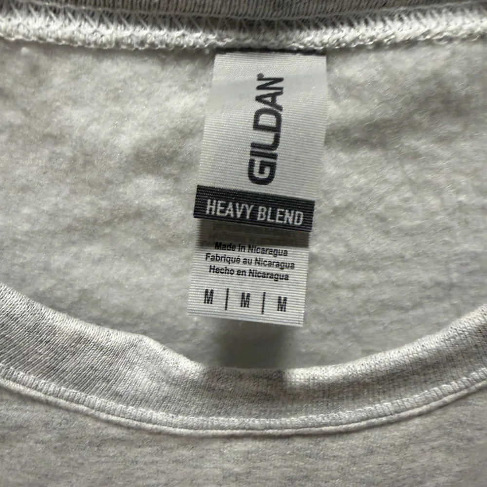 Gildan Gray Crewneck Sweatshirt with Red and Gold Kansas City Chiefs Logo - Picture 2 of 3
